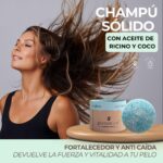 Champú Sólido Fortalecedor y Anti Caída 💪🥥 | Para Cabello Débil, Seco o Quebradizo | 60g - Imagen 7