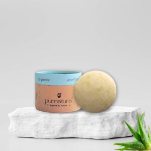 Limpiador Facial Sólido Purnatura con Aloe Vera y Aceite de Coco | Hidratación Natural para Todo Tipo de Piel | Jabón Facial Ecológico y Sostenible – 60g