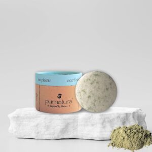 Limpiador Facial Sólido Purnatura para Piel Grasa con Arcilla Verde y Árbol de Té | Purificación Natural para una Piel Equilibrada | Jabón Facial Ecológico – 60g