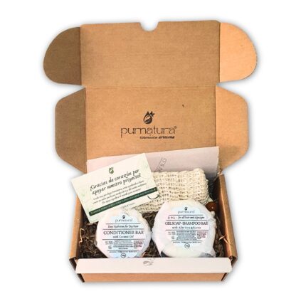 Purnatura 2 in 1 Solid Shampoo and Conditioner Ecological Travel Pack